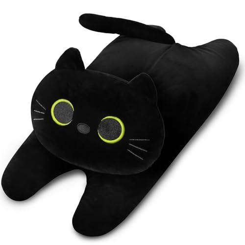 Microwave Heating Pad for Cramps Pain Relief, 19 * 9" Microwavable Heating Pads for Back, Neck Shoulder, Cute Microwave Heating Pad Stuffed Animal, Moist Heat Pack, Lavender - size: Large Cat