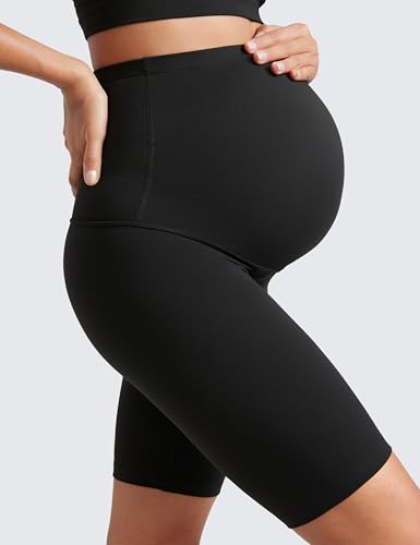 CRZ YOGA Maternity Biker Shorts 8" - color: Black, size: X-Small
