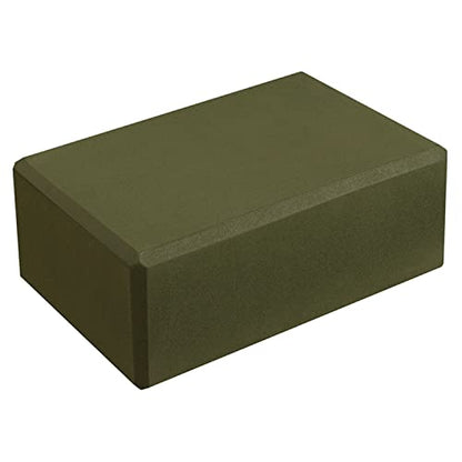 6 Pack 4" Yoga Block, EVA Foam Yoga Brick - color: Olive