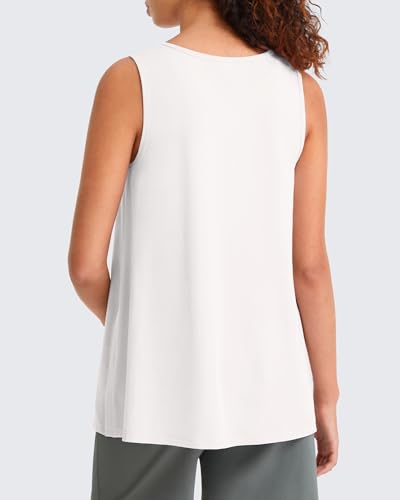 G4Free Lyocell Maternity Tank Tops Pregnancy Sleeveless Workout Shirts - color: Pure White, size: Small