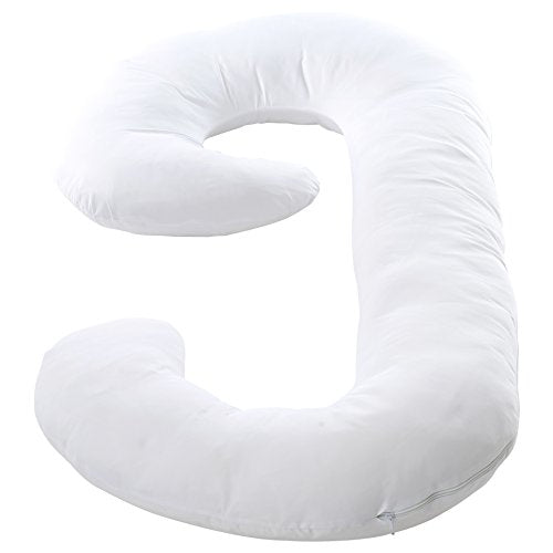 Cheer Collection White Pillowcase for J Shaped Pillow - size: J Shape Pillowcase
