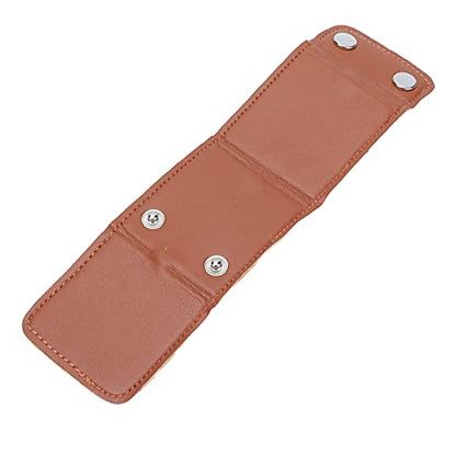 2 Pcs Premium PU Leather Fixing Clips, Brown - color: Coffee Brown