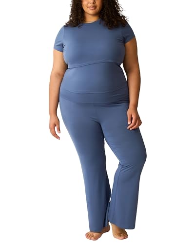 Kindred Bravely The Sunday Maternity Nursing and Postpartum Pajama Set - color: Slate Blue, size: Medium