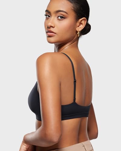 INLYRIC Women's Unlined Wireless Sports Bralette - color: Black, size: XX-Large