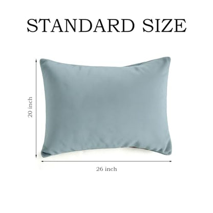 Set of 2 Brushed Microfiber Pillowcases 20x26 inch Baby Blue - color: Baby Blue, size: Standard