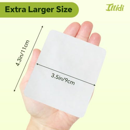ILLIDI Premium Extra Large Cotton Pads 180 Count, Soft Face Pads - size: 180 Count (3.5''*4.3'')