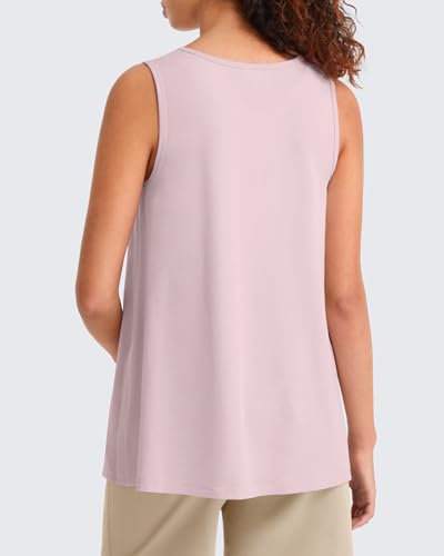 G4Free Lyocell Maternity Tank Tops Pregnancy Sleeveless Workout Shirts - color: Light Pink, size: Medium