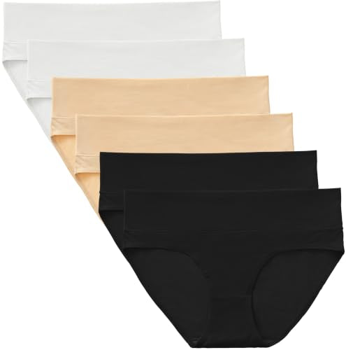 Angelhood Cotton Maternity Underwear for Women Foldable Pregnancy Panties - color: Multicoloured E, size: Large