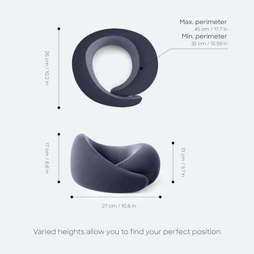 Ostrichpillow GO Travel Pillow, 360° Memory Foam Support, Soft & Washable - color: Night Walk