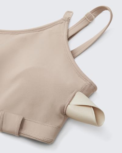 G4Free Barefeel Maternity Sports Bra One-Hand Clips Nursing Sleep Bras - color: Light Khaki, size: Medium