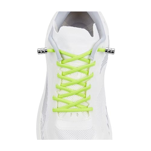 Elastic No Tie Shoelaces For Kids & Adults Sneakers，One Size Fits All - color: 1 Pair Fluorescent Green
