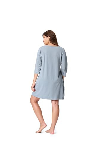 Motherhood Maternity Women's Sleep Henley - color: Heather Grey, size: Small