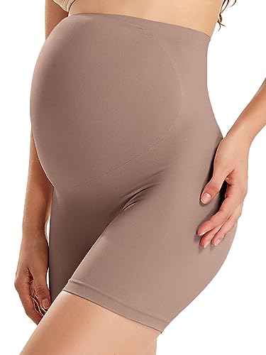 Gratlin Women's Maternity Shapewear Shorts - color: Brown Purple, size: XX-Small