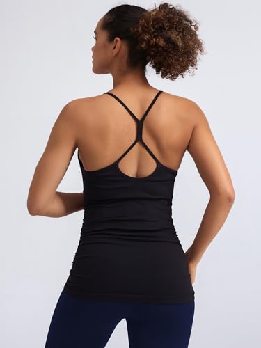 ATTRACO Women's Maternity Tank Tops with Built in Bra Pregnancy Tank - color: Black, size: Small
