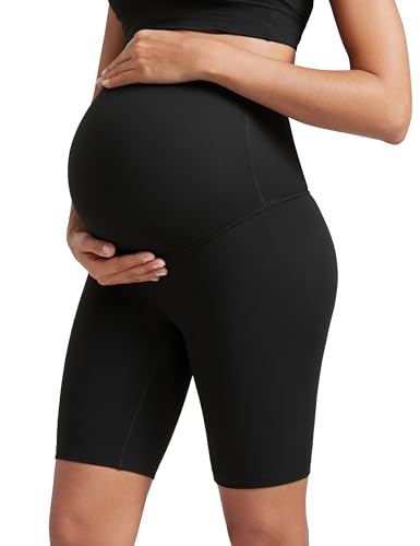 CRZ YOGA Maternity Biker Shorts 8" - color: Black, size: Small