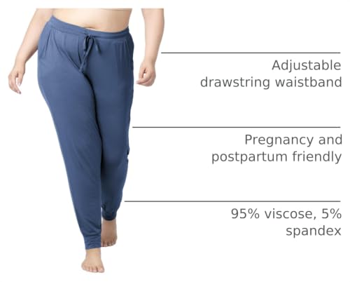 Kindred Bravely Everyday Maternity Lounge Jogger Pants for Postpartum - color: Slate Blue, size: Large