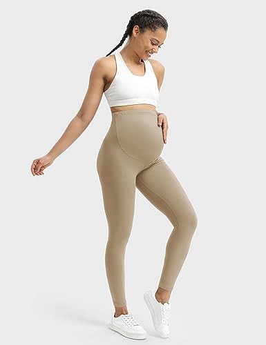 Buttergene 1 Pack Buttery-Soft Maternity Leggings - color: Khaki, size: Large