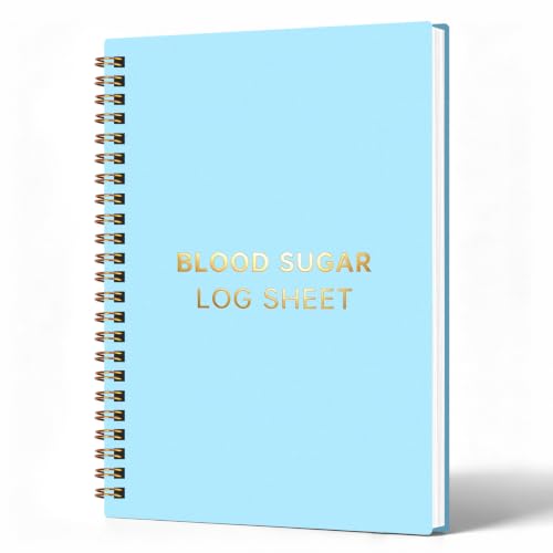 Blood Sugar & Health Log Book - Weekly Health Tracker Journal, 130-Page 100gsm No-Bleed Paper, Spiral-Bound 180° Lay Flat, Daily Vital Signs & Weight for Adults, Seniors & Pregnant Women, Pastel Blue - color: Pastel Blue