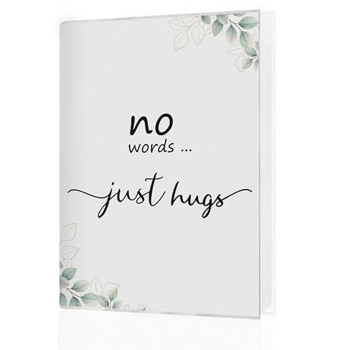 Memorial Gifts Photo Albums 4x6, Sympathy Gifts for Loss of Loved One, Bereavement Gift, No Words Just Hugs Small Memory Photo Album Book for 18 Pockets Hold 36 Pictures - color: Just Hugs