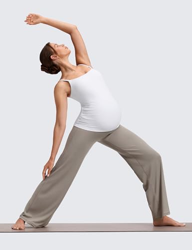 CRZ YOGA Maternity Wide Leg Pants 30" - color: Warm Ash Grey, size: X-Large