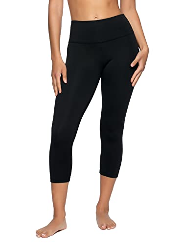 Felina Super Soft Sueded Women's Capri Legging, Squat Proof & Breathable - color: Black, size: 2X