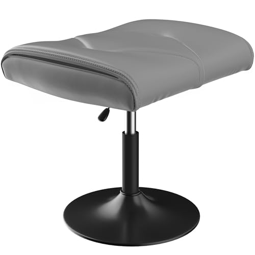 VECELO Office Foot Rest Under Desk Ottoman, Height Adjustable, Gray - color: Gray