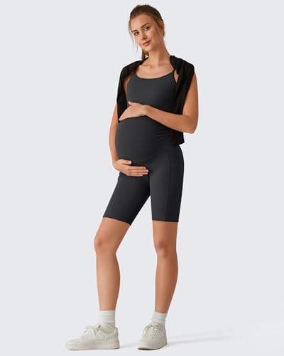 G4Free BareFeel Built in Bra Maternity Romper Smart Back Opening Jumpsuit - color: Black, size: X-Large