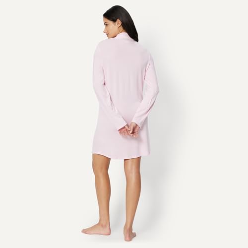 Amazon Essentials Women's Breathable Piped Nightshirt (Available in Plus Size) - color: Pink, size: Large