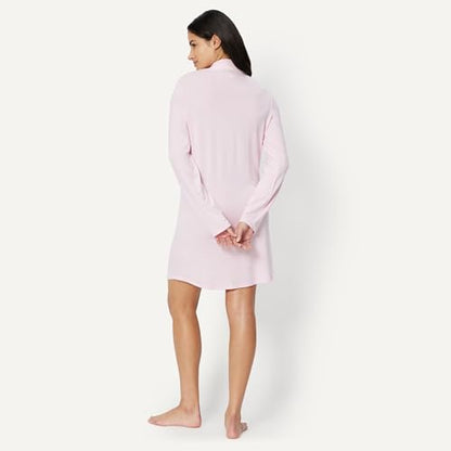 Amazon Essentials Women's Breathable Piped Nightshirt (Available in Plus Size) - color: Pink, size: Large