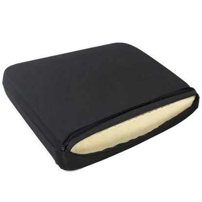 Organic Latex Seat Cushion 2" Medium, Removable Black Cover, 1-Pk - color: Black Removable Cotton Cover, size: 2" Medium