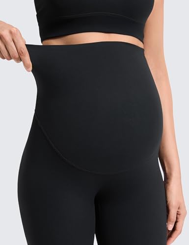 CRZ YOGA Maternity No Front Seam Legging 25" - color: Black, size: Large
