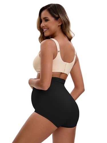 Allegra K Women High Waist Maternity Seamless Butt Lifter Briefs Panties - color: Black, size: Medium