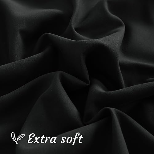 NTBAY Queen Microfiber Pillowcases, Set of 2, Black - color: Black, size: Queen (20"x30")