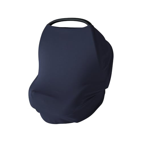PurComfy 4-in-1 Baby Car Seat Cover, Supersoft Bamboo Viscose Nursing Cover - color: Midnight