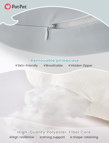 PATPAT Pregnancy Pillow, Cooling Maternity Pillow with Adjustable Wedge - color: Gray