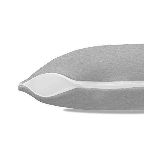 Betty Dain Stretch Jersey Universal Pillowcases, 2 Pack, Heather Gray - color: Heather Gray