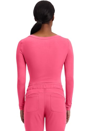 Healing Hands Underscrub Long Sleeve Women Knits Scrub Tops - color: Carnation Pink, size: 5X-Large