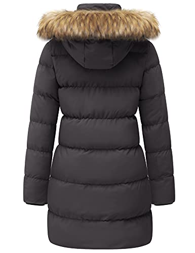 WenVen Women's Winter Thickened Long Puffer Coat Warm Parka Jacket - color: Charcoal, size: Small