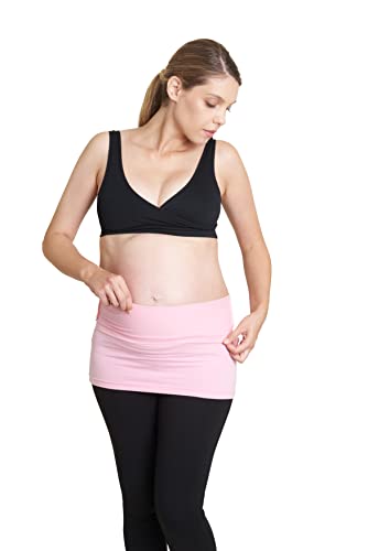 Medium 3/pk Black, Gray & Navy Belly Band & Single Pink Bundle