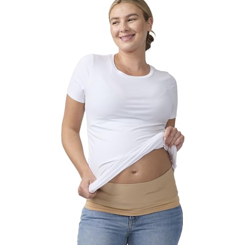 Ingrid & Isabel Basics Bellaband, Maternity Belly Band, Pants & Jeans Extender for Pregnancy & Postpartum - color: Taupe, size: Medium-Large, style: 1 Pack