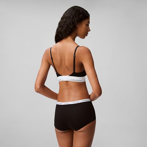 Calvin Klein Women's Modern Cotton Lightly Lined Triangle Wireless Bralette - color: Black, size: 3X