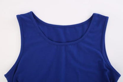 Maternity Side Ruched Cami - Stretchy Pregnancy Tank Top, Breathable Cotton Tummy Control Vest for Women - color: Navy Blue, size: Medium