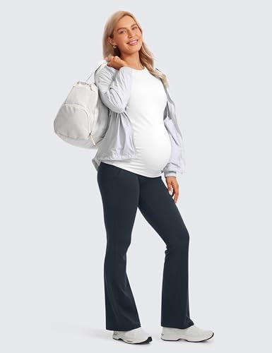 CRZ YOGA Maternity Flare Legging Pocket 29''/31''/33'' - color: True Navy, size: X-Large
