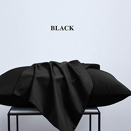 NTBAY Microfiber King Pillowcases, 2 Pack, 20 x 36, Black - color: Black, size: Standard King (20" x 36")