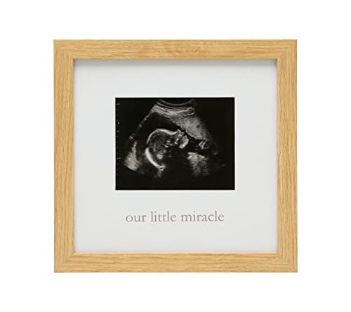 Kate & Milo Our Little Miracle Sonogram Picture Frame, Natural - color: Our Little Miracle Frame