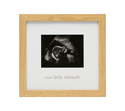 Kate & Milo Our Little Miracle Sonogram Picture Frame, Natural - color: Our Little Miracle Frame