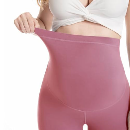 Over‑Belly Maternity Leggings, Soft Stretch Yoga Pants - color: 4 Packs-black/Dark Grey/Blue/Dark Pink, size: Small