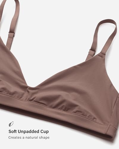 INLYRIC Women's Scoop Bralette No Padding - color: Brown Purple, size: Small