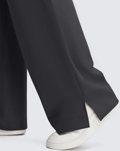 G4Free ShiftReady Maternity Dress Pants Wide Leg Pregnancy Work Tousers - color: Black, size: X-Small
