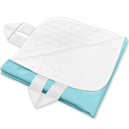 RMS Ultra Soft 4-Layer Washable Incontinence Bed Pad with 4 Handles 34"x54" - size: 34 x 54 Inch with handle